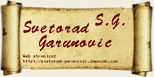 Svetorad Garunović vizit kartica
